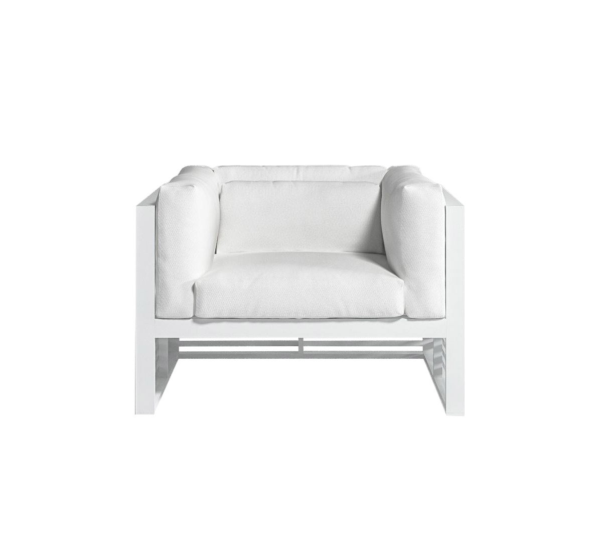 Dna Lounge Chair - White / Silvertex Ice