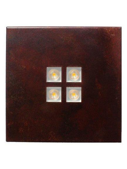 Ailis ZEN 1 LED 13W Square rust recessed downlight or ceiling lamp rust