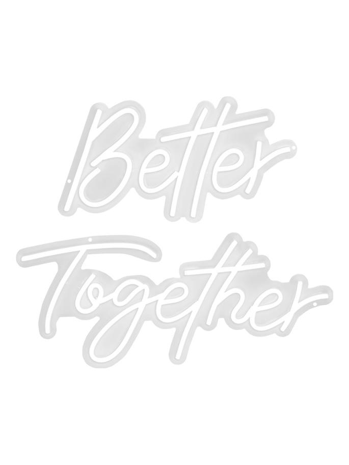 Bright Colored Neon Sign BETTER TOGETHER