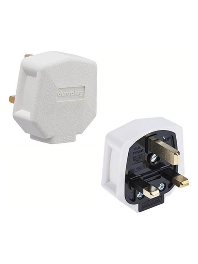 English UK Plug Socket 13A 2P + T White Male Network