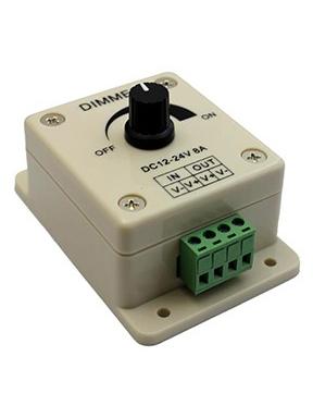 LED Dimmer 12-24V 8A with Rotary Potentiometer