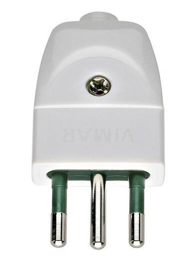 Sicury Plug 2P+E 10 A 250 V Italian Standard S11 White