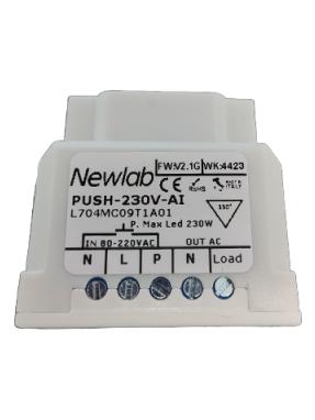 Single-channel Dimmer with landing edge Output push