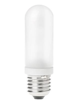 Tubular JDD halogen bulb E27 dimmable opaline