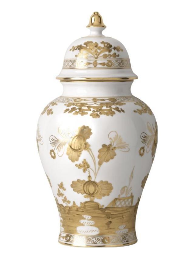 Oriente Italiano Gold Aurum – Large Potiche Vase with cover H. 38 cm