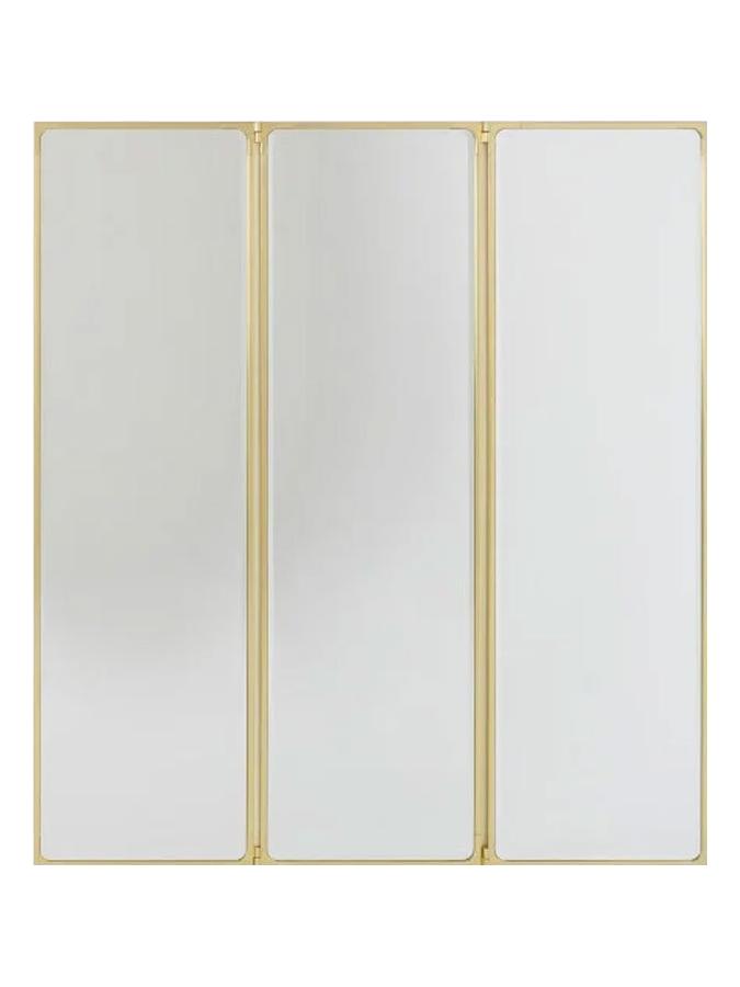 Como 01 Wall Mirror - Polished Brass/White 70