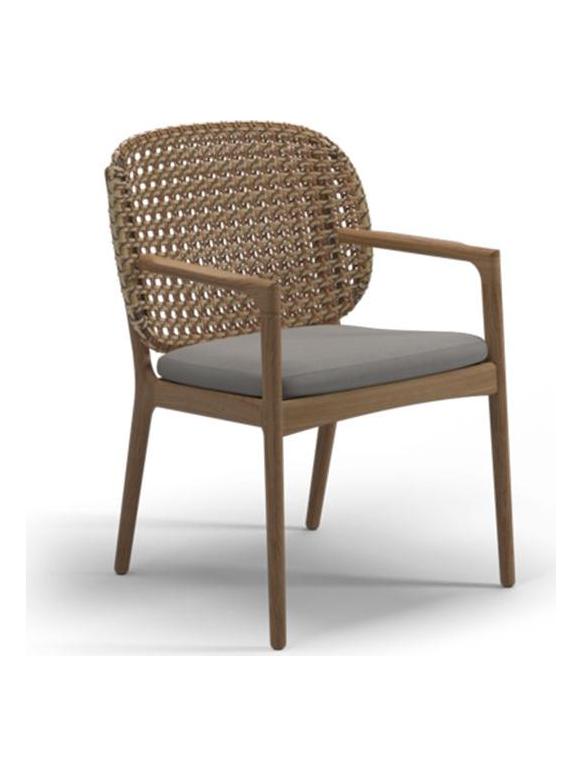 Kay Dining Chair with Arms - Harvest/Fife Canvas Grey