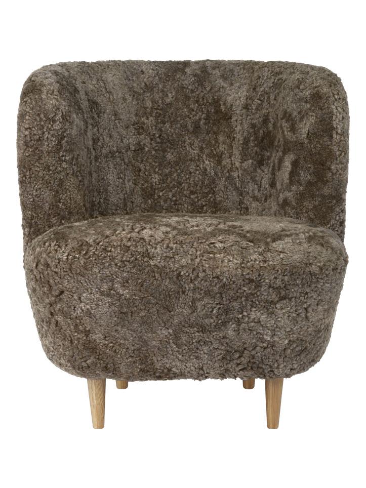 Stay Lounge Chair - Sheepskin Sahara/Oak Semi Matt Lacquered