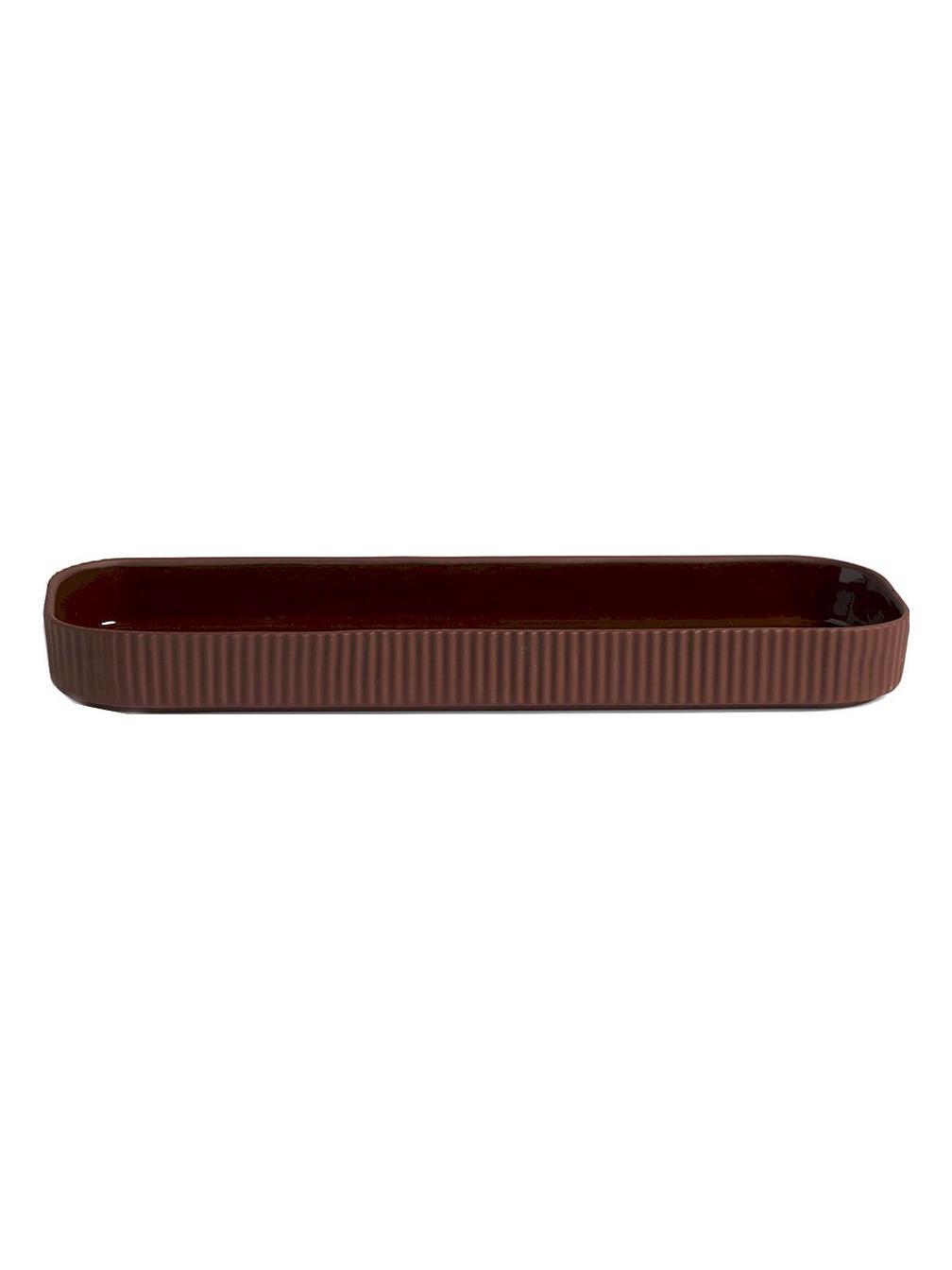Facade Tray - Dark Terracotta - W. 33.5 cm - D. 11 cm - H. 3.5 cm