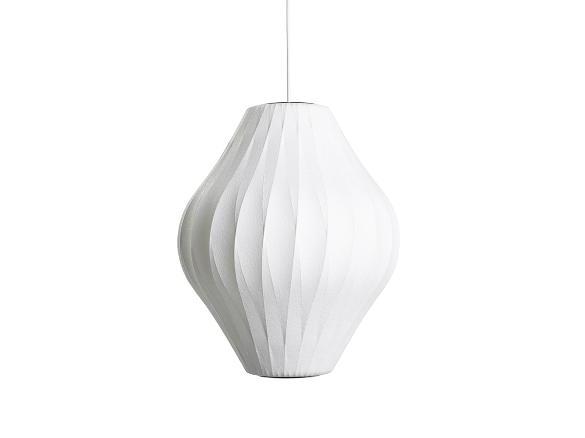 Nelson Pear Crisscross Bubble M/Off White Suspension Lamp