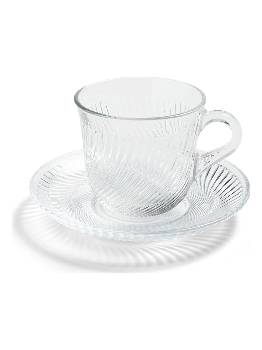 Pirouette Cup and Saucer 150 ml - Clear