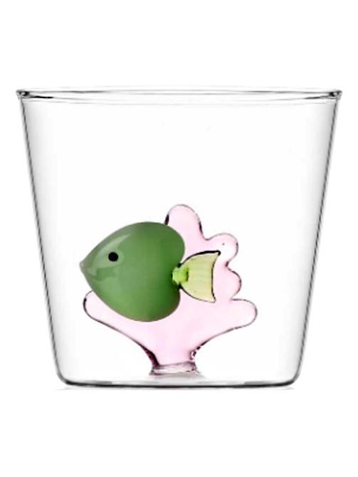 Marine Garden Tumbler - Green Fish Pink Seaweed