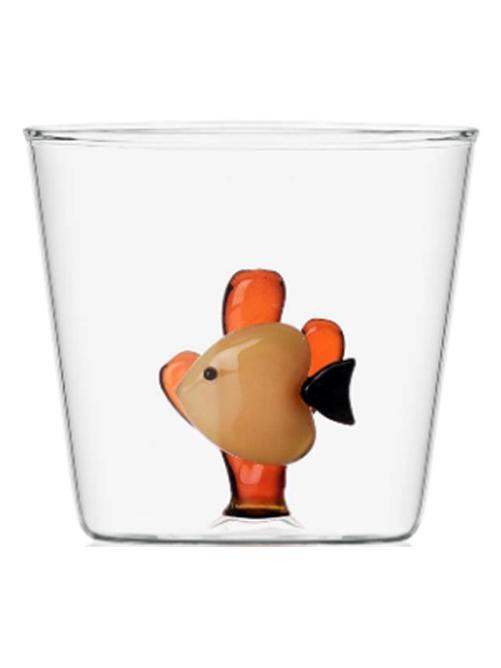 Marine Garden Tumbler - Yellow Fish Amber Seaweed
