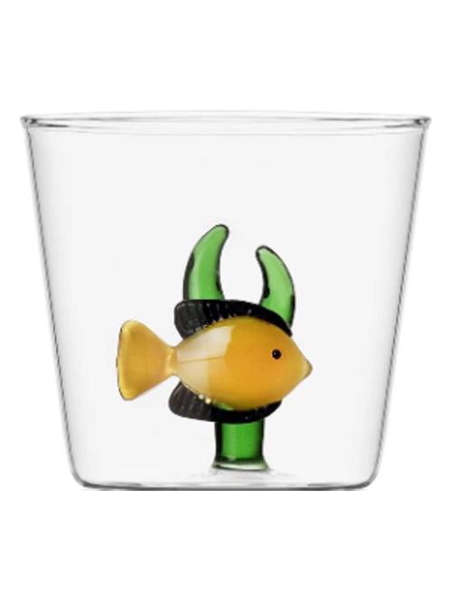 Marine Garden Tumbler - Yellow Fish Green Seaweed