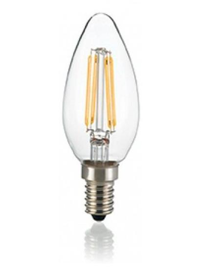 Classic E14 LED Bulb 4W Olive 430lm 3000K Transparent Glass