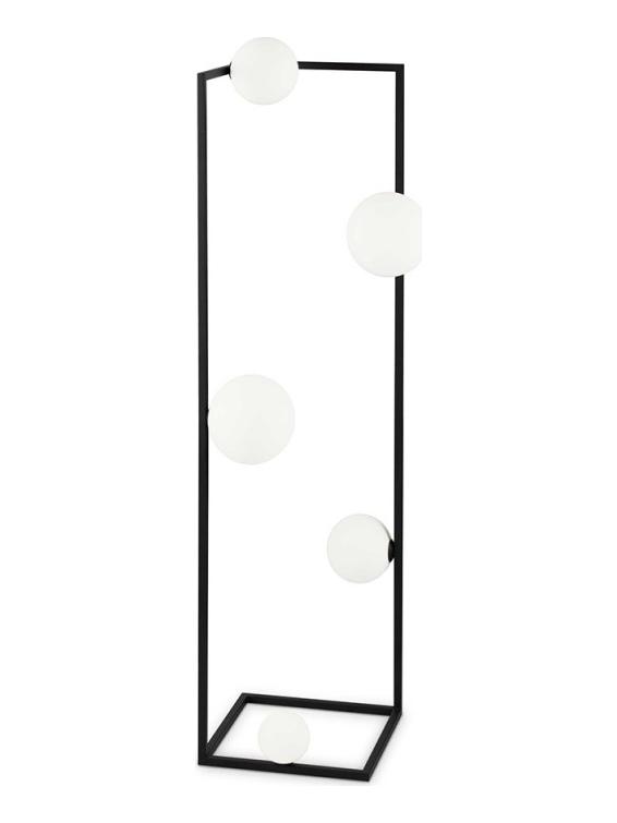 Ideal Lux Angolo Rectangular Floor Lamp with Spherical Diffusers