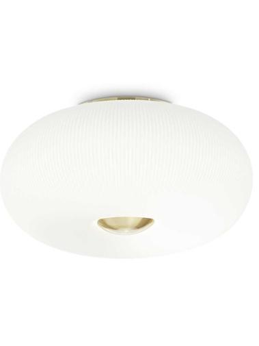 Ideal Lux Arizona LED Glass Ceiling Lamp with Brass Details