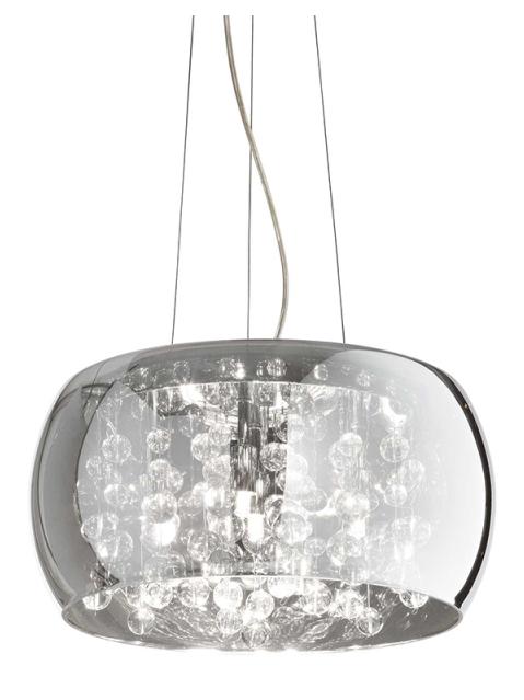 Ideal Lux Audi-80 suspension lamp in blown glass