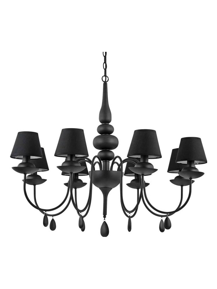 Ideal Lux Blanche SP8 Suspension Chandelier with 8 Lights for Indoors