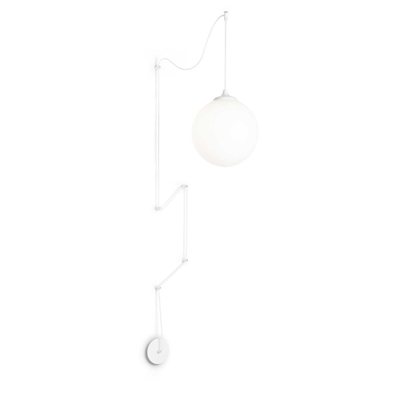 Ideal Lux Boa Suspension Lamp in Glass with Long Adjustable Cable