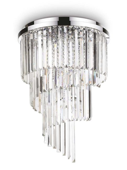 Ideal Lux Carlton ceiling lamp in crystal