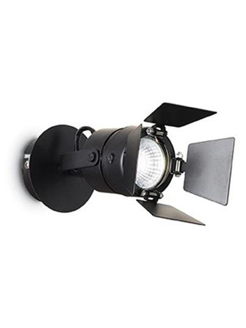 Ideal Lux Ciak AP1 Applique Wall or Ceiling Lamp black