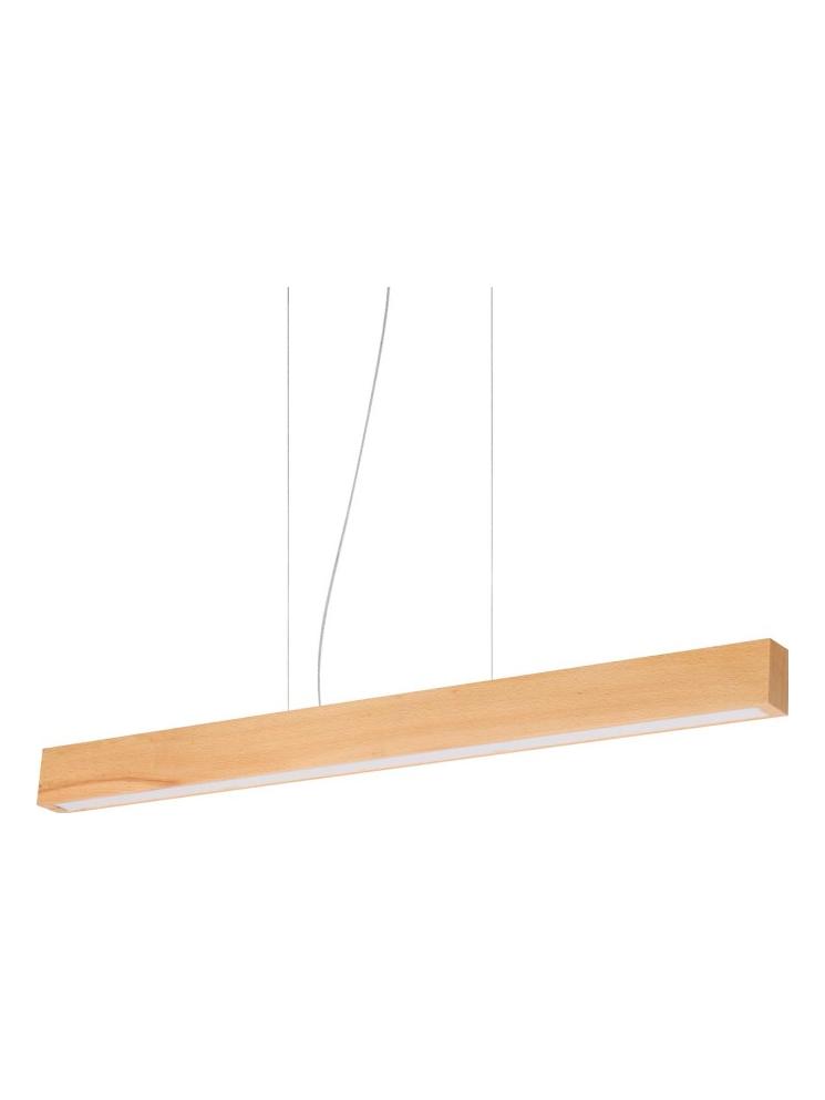 Ideal Lux Craft LED Linear Suspension Lamp in Natural Wood