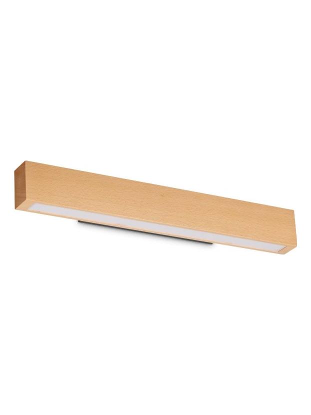 Ideal Lux Craft Linear LED Wall Lamp in Natural Wood