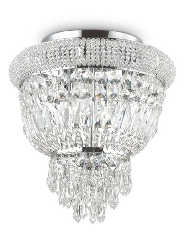 Ideal Lux Dubai ceiling lamp in crystal