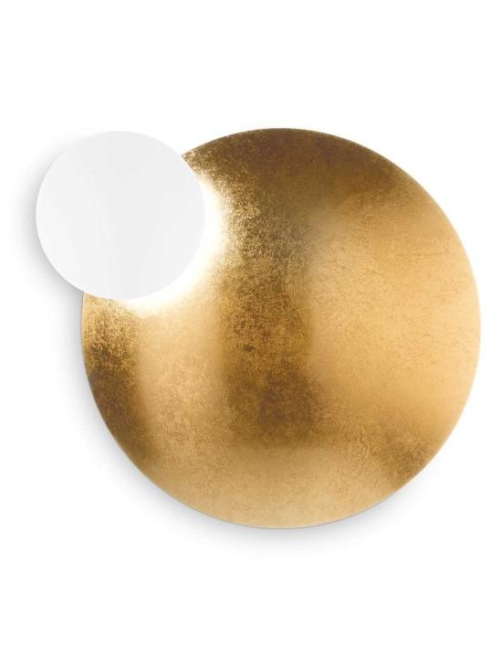 Ideal Lux Eclissi Decorative Wall Lamp in Golden Metal