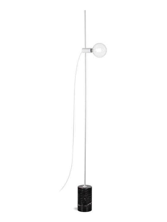 Ideal Lux Eva Floor Lamp with Circular Marble Base