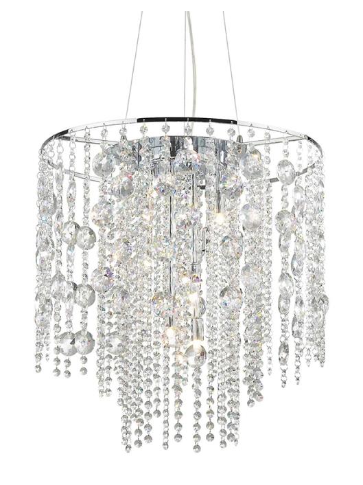 Ideal Lux Evasione led suspension lamp in crystal