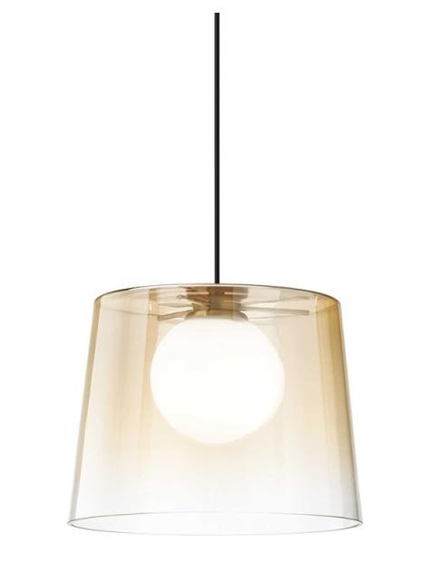 Ideal Lux Fade LED Suspension Lamp in Shaded Blown Glass