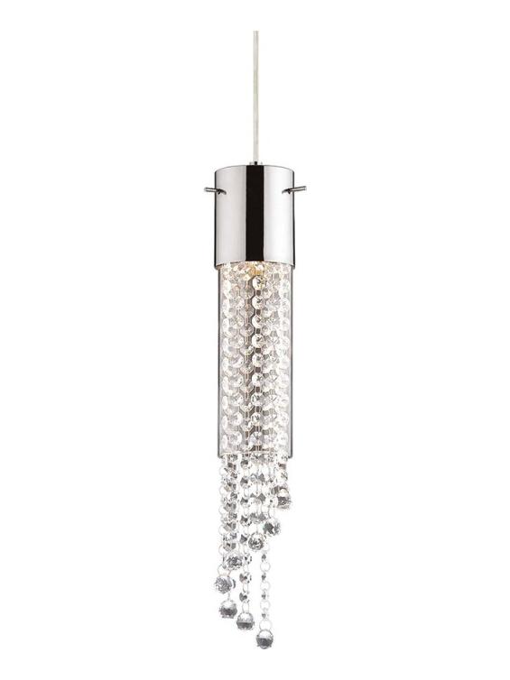 Ideal Lux Gocce suspension lamp chrome with crystals