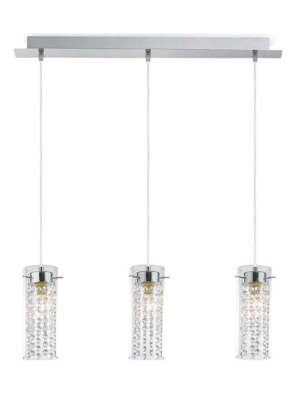 Ideal Lux Iguazù suspension lamp with crystals