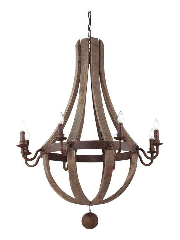 Ideal Lux Millennium suspension lamp in wood