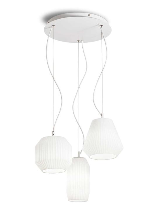 Ideal Lux Origami suspension lamp in blown glass