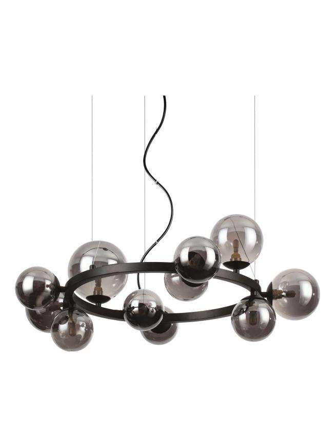 Ideal Lux Perlage Circular Suspension Lamp in Blown Glass