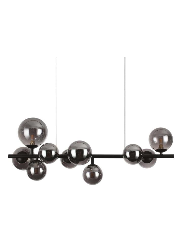 Ideal Lux Perlage Linear Horizontal Suspension Lamp in Glass