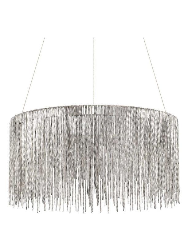 Ideal Lux Versus Circular LED Suspension Lamp with Chains