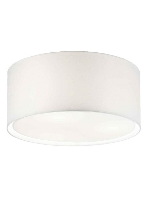 Ideal Lux Wheel PL Classic White Ceiling Lamp with Fabric