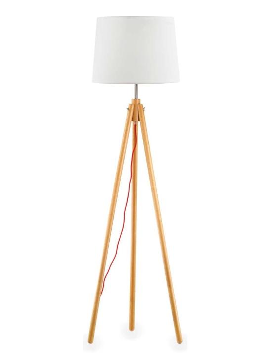 Ideal Lux York Nordic Style Floor Lamp in Natural Wood