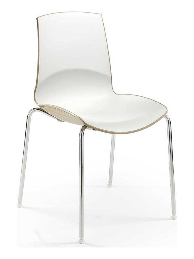 Now Chair 4 Legs - White/Sand