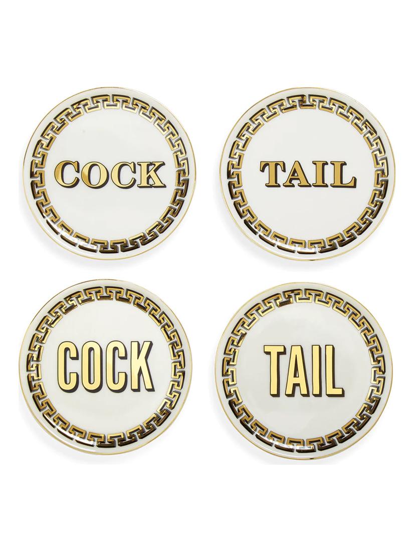 Cock/Tail Coasters – Set of 4