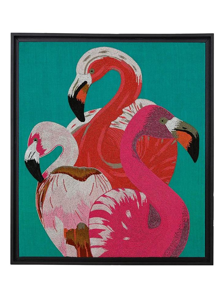 Flamingo Beaded Wall Art – Painting