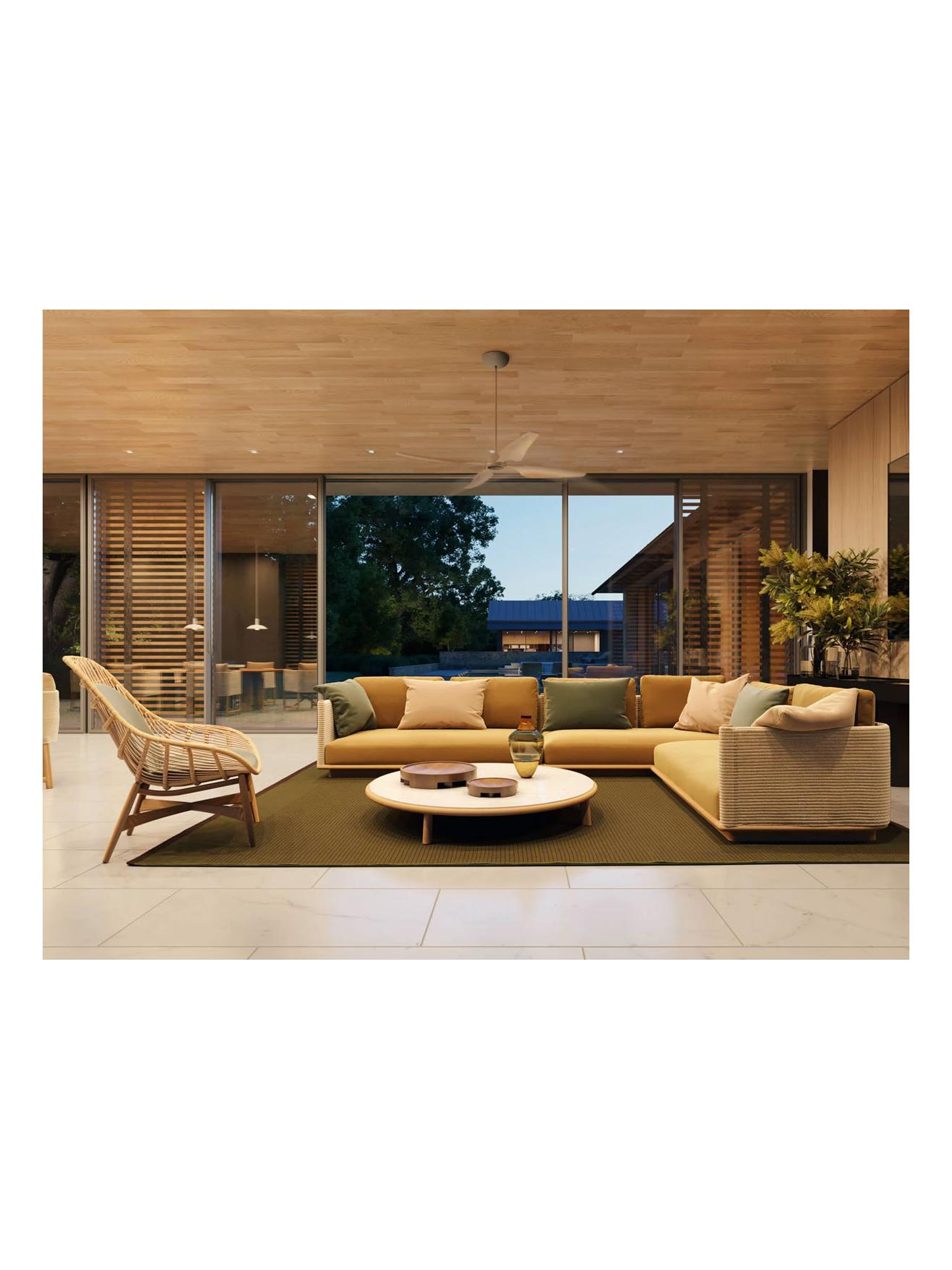 Giro Centre Table D135 - Natural Teak / Statuario White