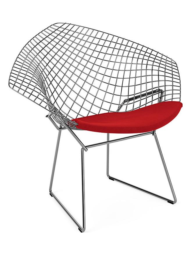 Bertoia Diamond Chair - Chrome / Cat.S Hallingdal 680 Cushion