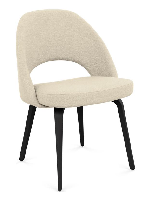Saarinen Conference Armchair - Ebonized Oak / Curly 02CU Ivory