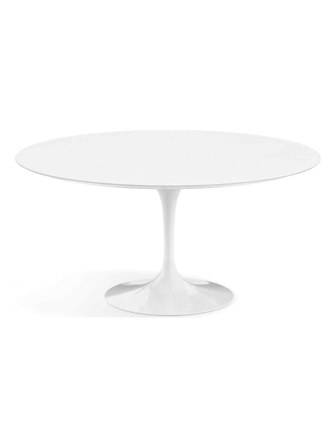 Saarinen Round Table - 137 White Top / Rilsan White Base