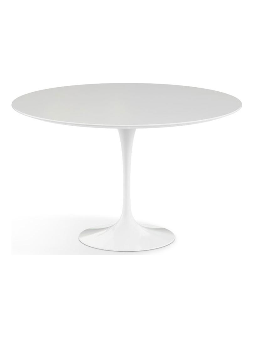 Saarinen Table Ø. 120 - White Laminate / White Rilsan